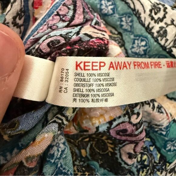 Anthropologie Calais Jumpsuit Romper Sz S Sleeveless Wide Leg Colorful Boho Fest - Picture 11 of 16